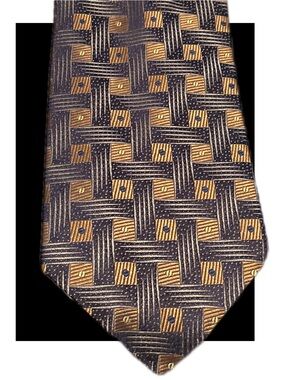 Aquarius Classic Textured Patterned Silk Tie